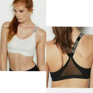 White Victoria’s Secret sports bra